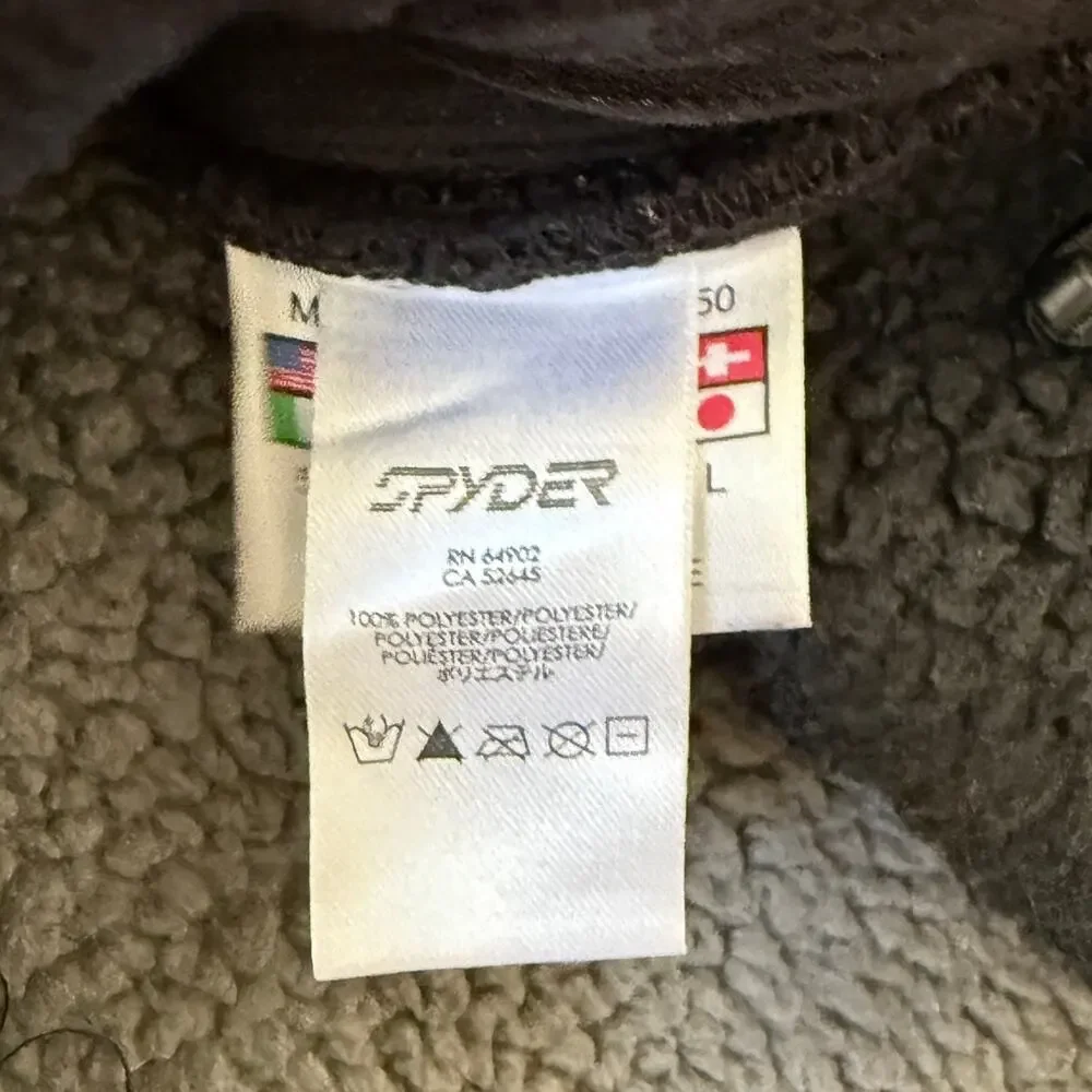 SPYDER Men's Core Sweater Knit Jacket Grey Black Insulated Zipper Pockets sz M